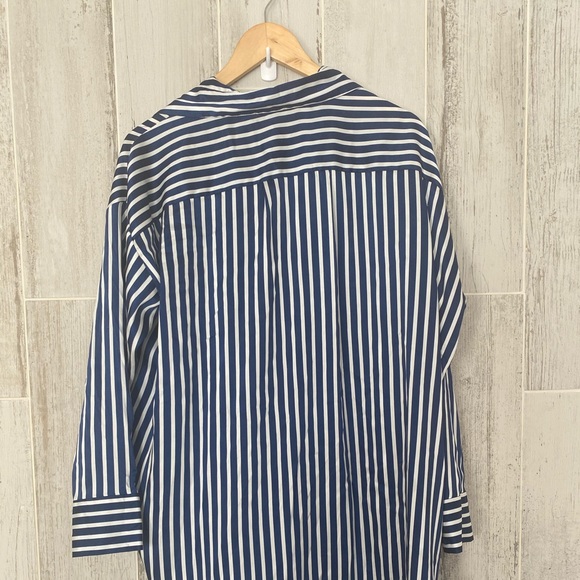 Zara silky striped tunic button up - Picture 2 of 2